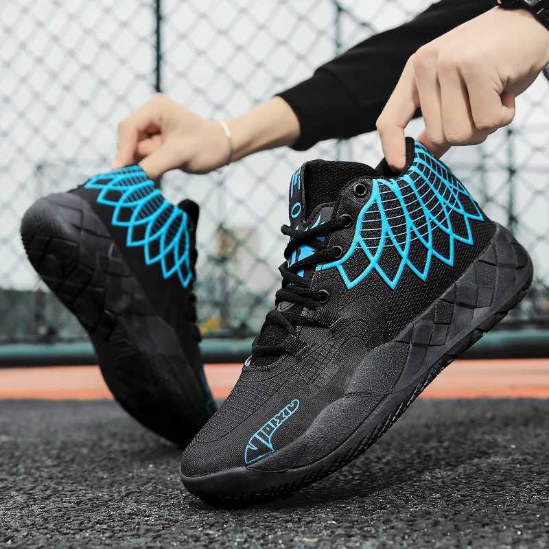 Fashionable mens and womens basketball shoes breathable sports shoes indoor main coach anti slip and wear-resistant high top sports shoesW250320