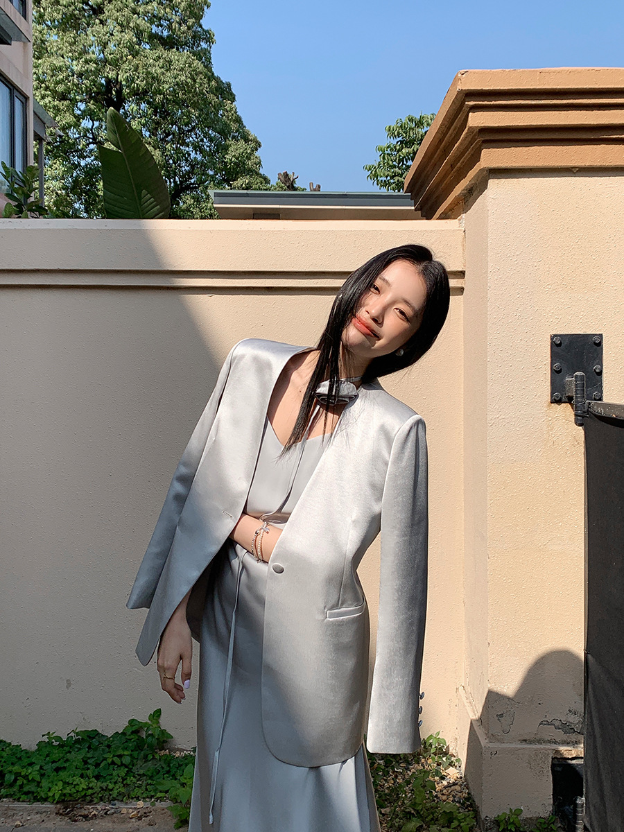 G318High-Quality Women's Intellectual Temperament Suit Jacket from France