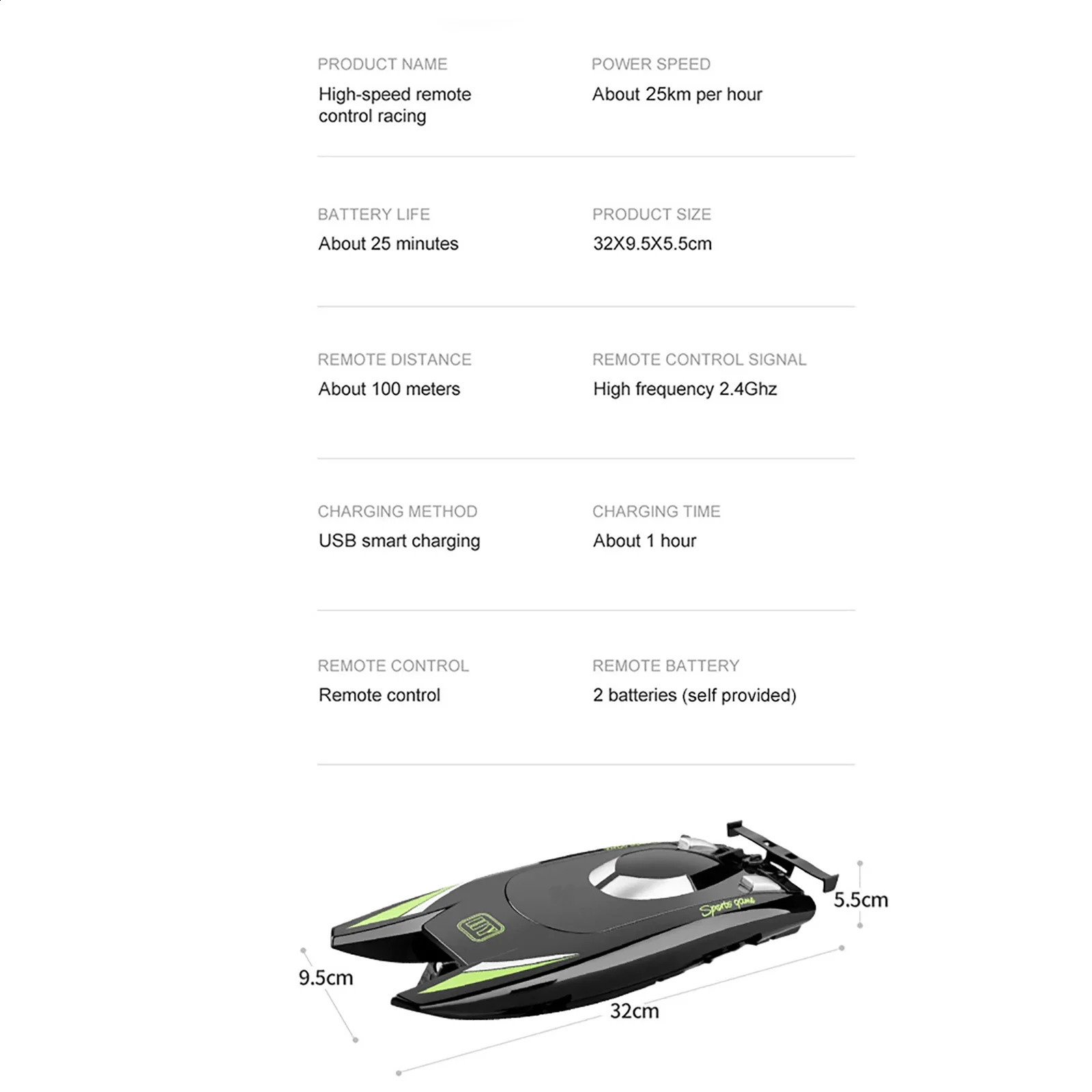 25km/h Dual Motor RC Boat High Speed Water Cooled Remote Control Racing Ship Toy 250319