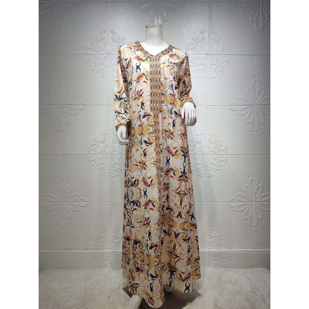 Ab105 Arab Robe Abaya Muslim Women's Dress