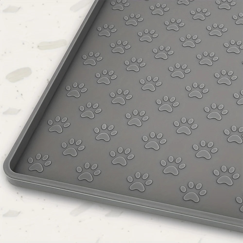Pet mat anti slip paw print n keeps the floor spotless pet content easy to clean silicone 250312
