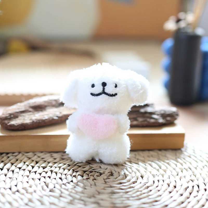 Soft Animal Plush Maltese Dog Keyring Cute Stuffed Doll Cartoon Puppy Backpack Car Keychain Bag Pendant Birthday GiftXJ250319