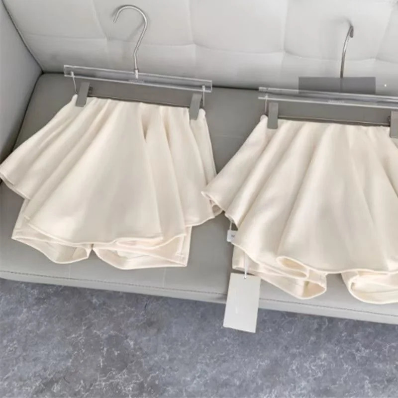 Sports Mini Skirt Casual Sweet Girls Elastic Waist Pleated Skirt Matching Basic White Short Skirt In Womens Running Skirt 250320
