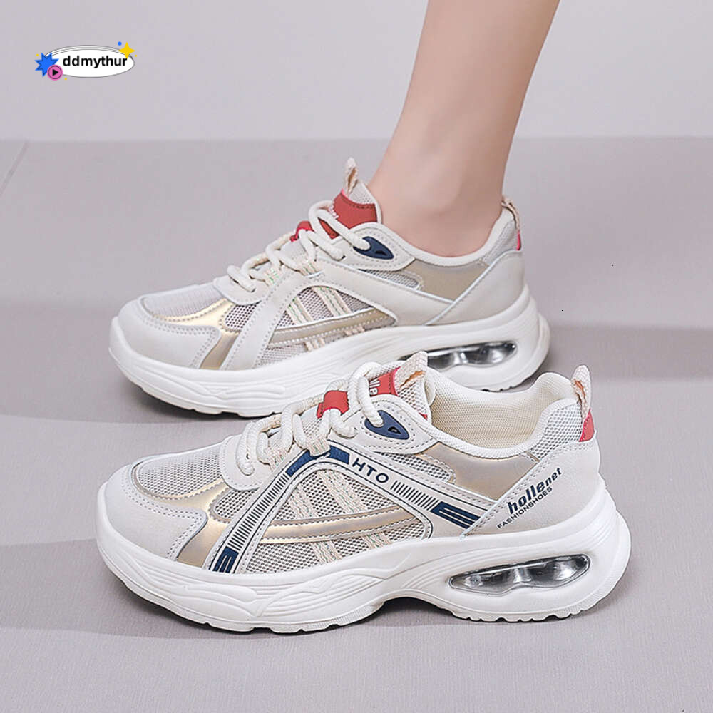 CRLAYDK Women's Air Cushion Platform Chunky Sneakers Fashion Height Increase Walking Dad Shoes Mesh Casual Sports Trainers ddmythur