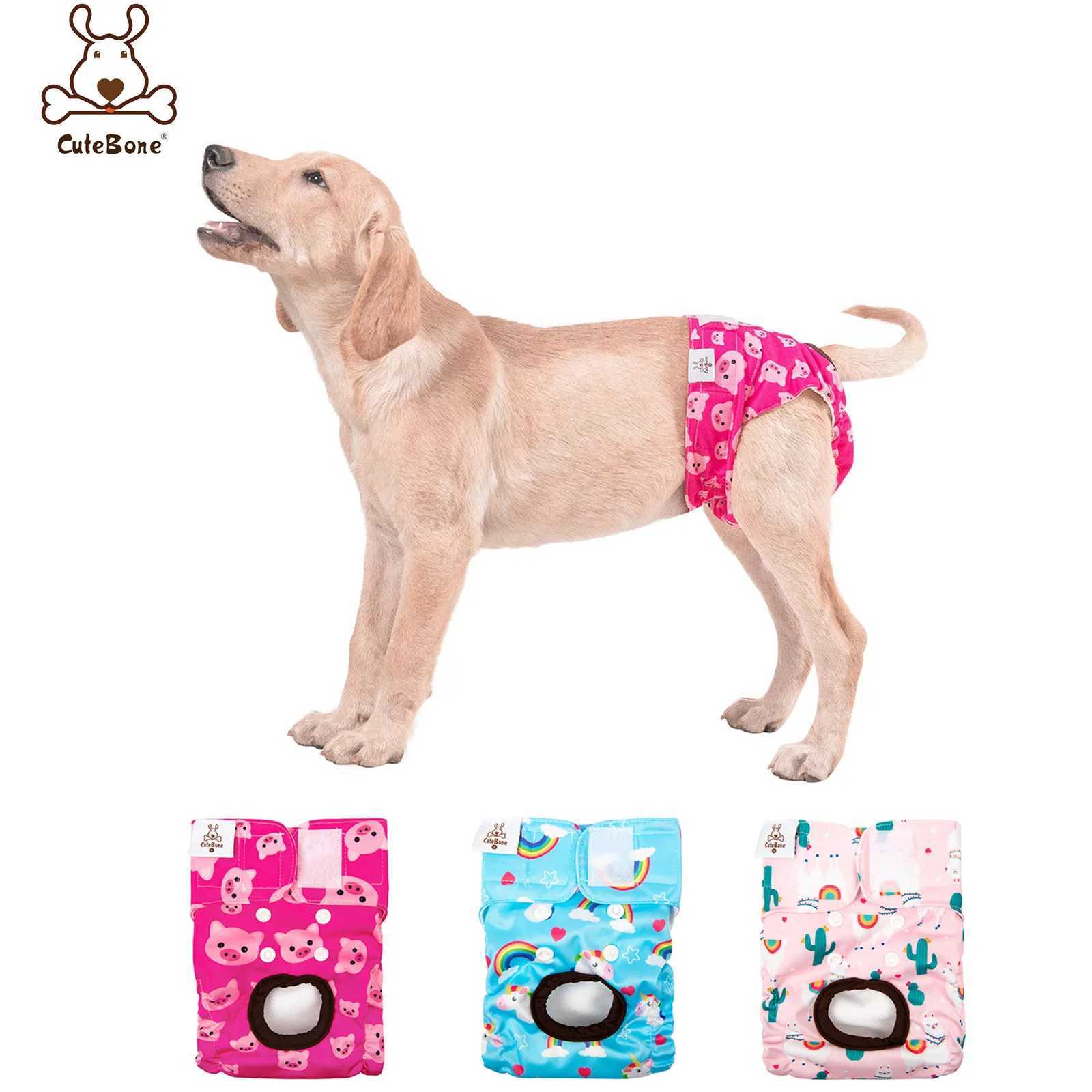 (3pcs per pack) CuteBone Female Dog Diapers Reusable Doggie Period Diapers Washable Dog Nappy Female for Heat Cycle Y250320