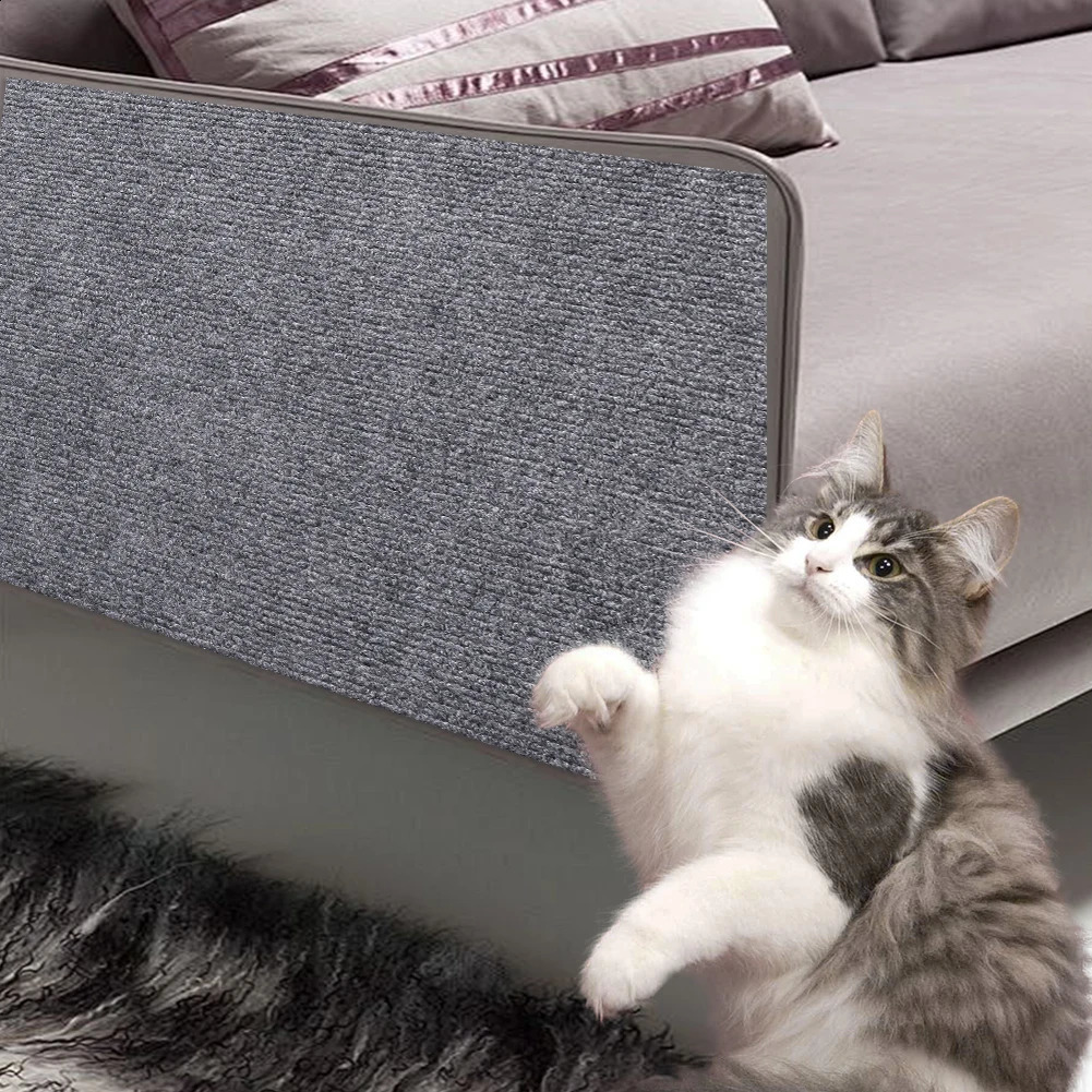 Decorative cat scratch sofa pad selfadhesive carpet for furniture protection multipurpose 250312
