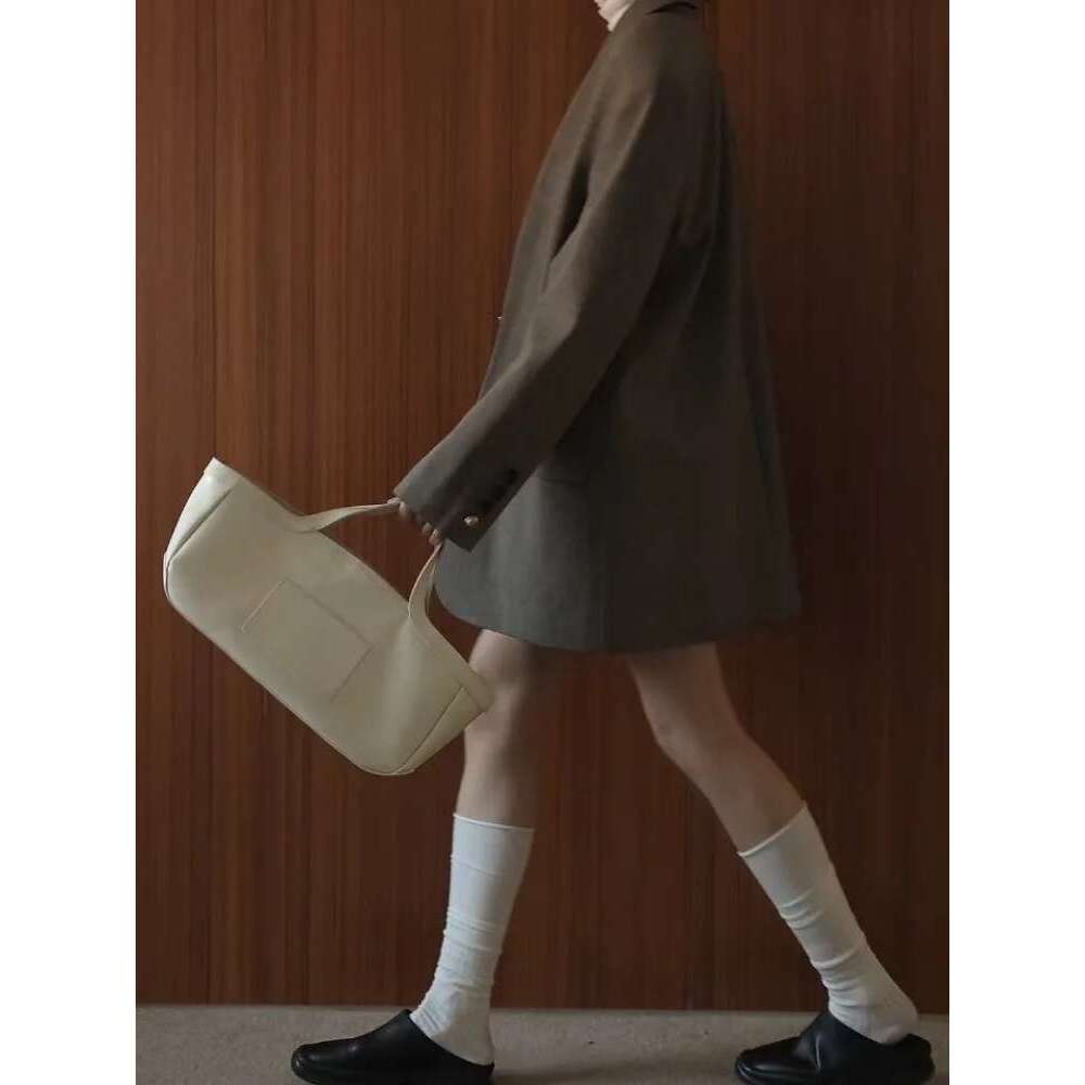 FIRMRANCH Retro Photosensitive Smooth Cowhide Horizontal Version Square Women's Handbag Tote Diagonal Cross Bag Large Capacity