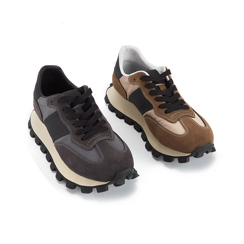 Designer CHCH Thick Soled Running With Cowhide Surface, Trendy And Leisure Shoes, Versatile Commuting Sports Men's Shoes