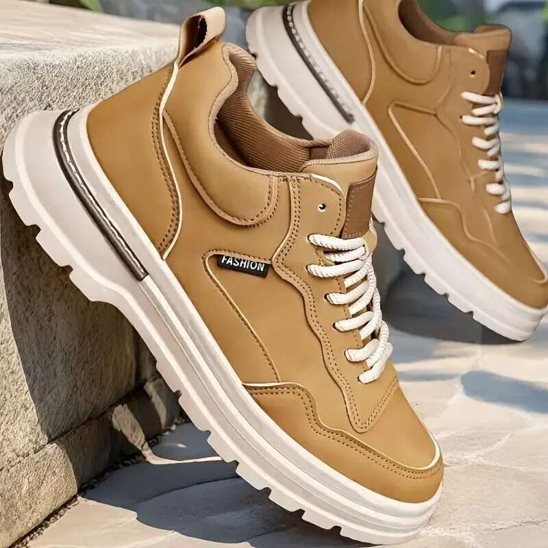 Large low trendy versatile Briti sh st yle work m en's la rge hiking high cut casual shoes canvas short boots
