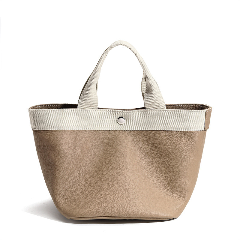 Water Bucket High End Feeling Carrying Vegetable Basket Bag Ladies Soft Leather Temperament Commuting Crossbody Handbag Shoulder Bags