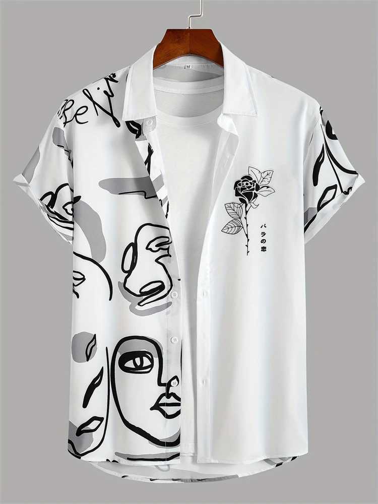 3D Cow Print Mens Short Sleeve Shirt Summer Everyday Mens Casual Shirt Outdoor Street Fashion Mens Short Sleeve Shirt M250320