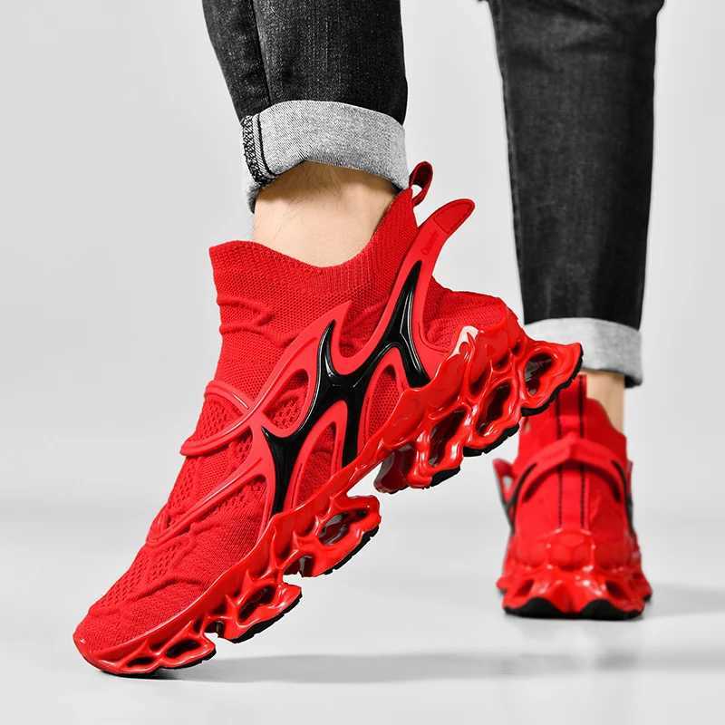 Mens blade style shoes breathable and shock-absorbing running shoes anti slip shoes for jogging tennis gym casual walking sports shoesW250320
