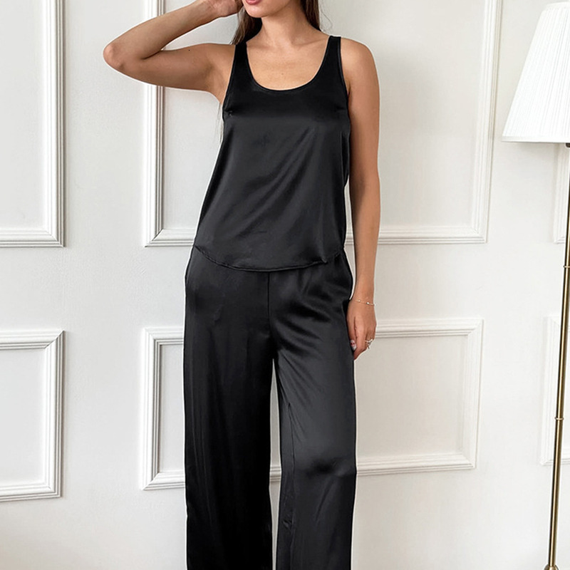 Casual Vest, Pants, Pajamas Set, 2025 Summer New Style, Simple Pajamas, Comfortable Home Wear For Women