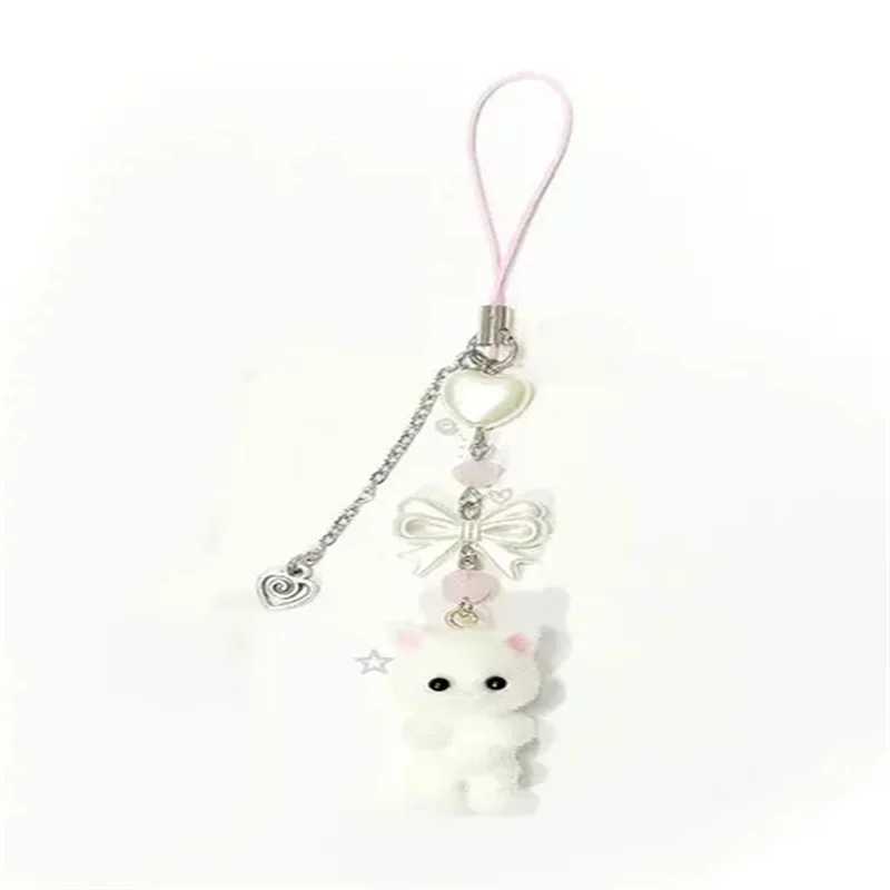 Baby calico critters matching phone charm cottage core cute kitten keychain y2k handmadeXJ250319