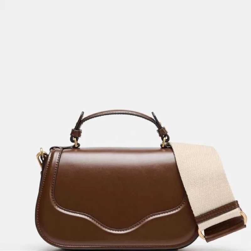 New retro leather cross body bag for women 2025 designer womens flip shoulder bag armpit handbag and wallet Y250319