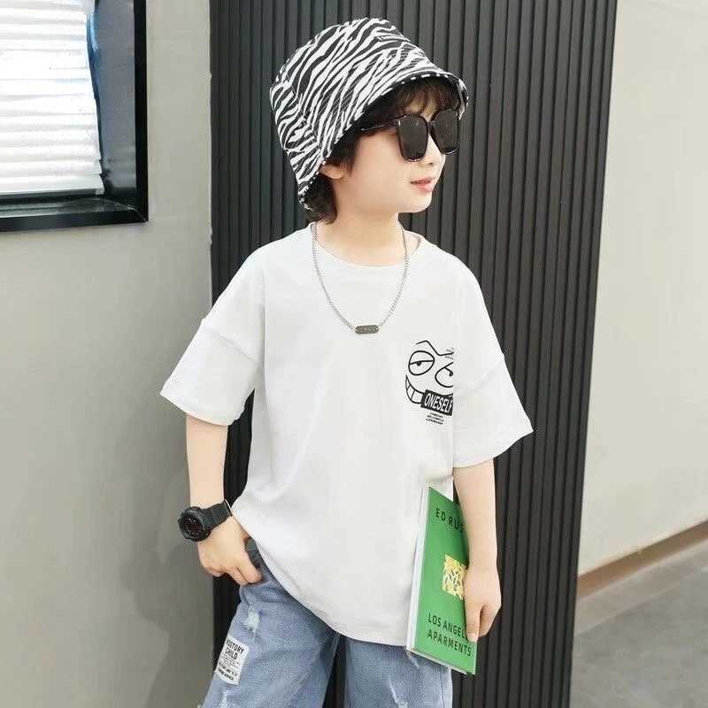 Childrens summer clothing boys short sleeved T-shirt new summer letter printing childrens half sleeved baby shirtT250320