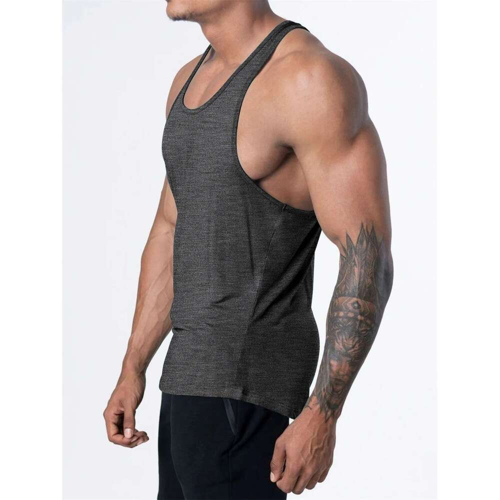 Men's quick drying bodybuilding vest, sleeveless sports shirt, casual, slim fit, singles, vest, training suit