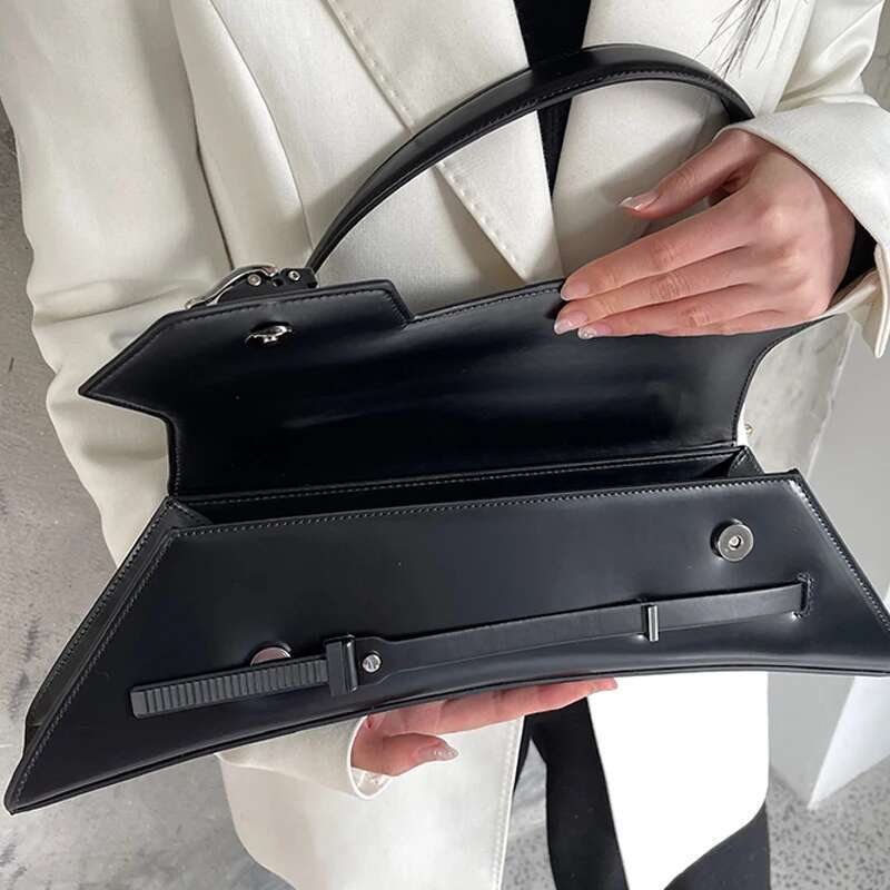 Moto & Biker Underarm Bags For Women Designer Handbags And Purses 2024 New In Fashion Black Color Lady Shoulder Tote
