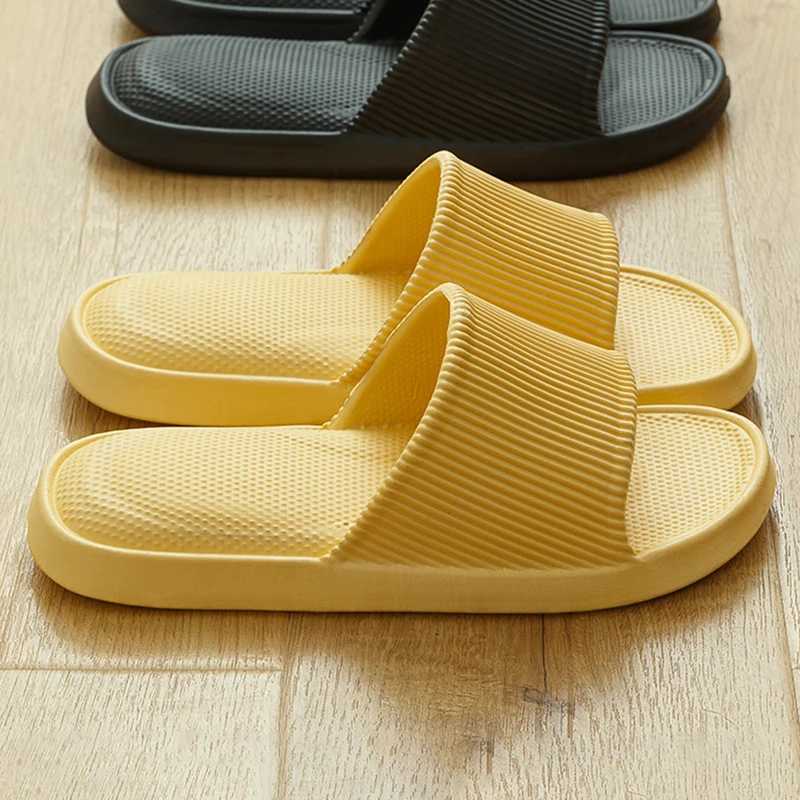 Thick platform Bathro He slider Wenfei soft bottom EVA indoor slider Wan sandals 2023 summer N slider flip cover Y250320