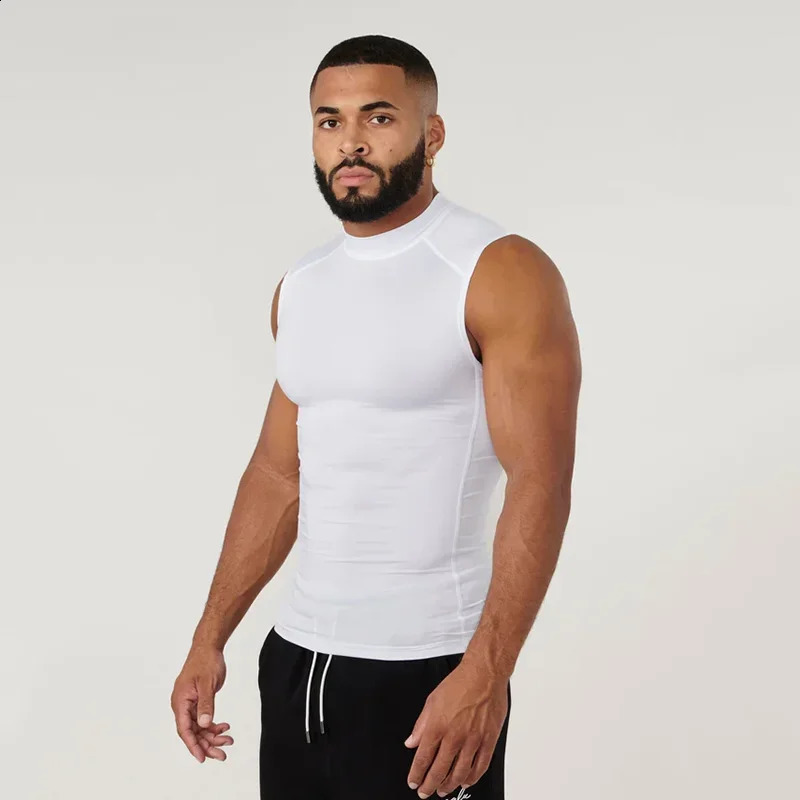 Running vest mens compression top muscle fitness suit sleeveless sportswear elastic shirt 250319