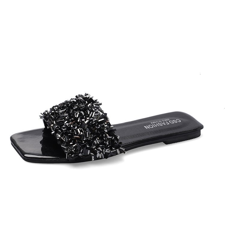 Ladies' Cool Sandals 2025 Summer New Outdoor Integrated Shining Beach Low Heel Fashion Coat Korean Edition Designer Women's Slippers