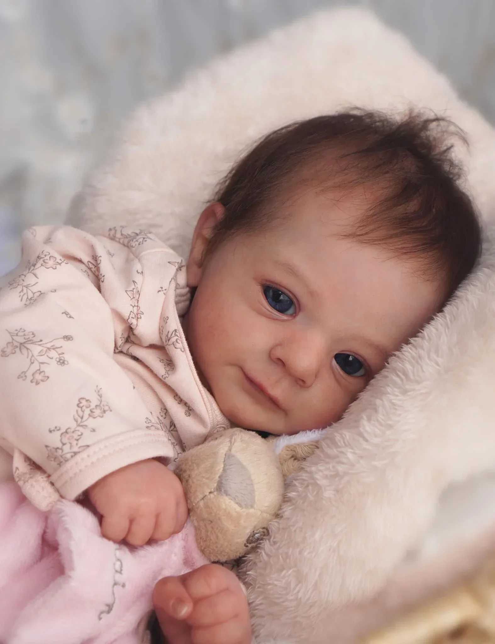 49CM Full Body Silicone Vinyl Newborn Baby Dolls Reborn Felicia Doll Hand Paint with Genesis High Quality 3D skin Tone W250320