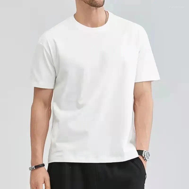 Men's T Shirts Fashion T-shirt For Men Tops Cotton Tee Solid Colors White Summer Short Sleeve Women Round Neck Top Clothing
