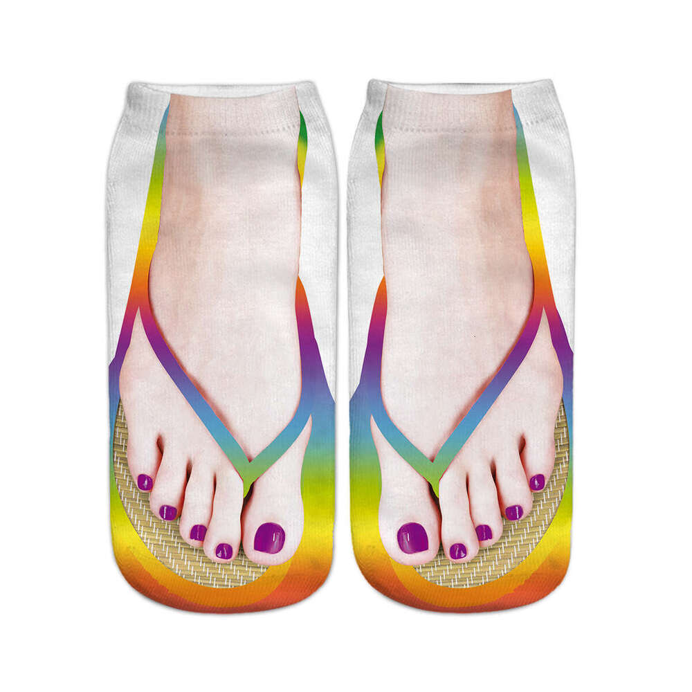 Flip Ps 3D Printed Fun Socks, Canvas Shoes, Funny Nail Socks