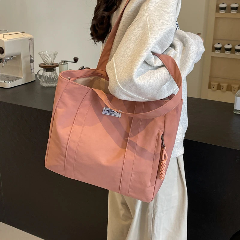 Womens Fashion Shoulder Bag Class Large Capacity Student Tote Bag Work Commuting Carrying Bag Canvas Handbag 250319