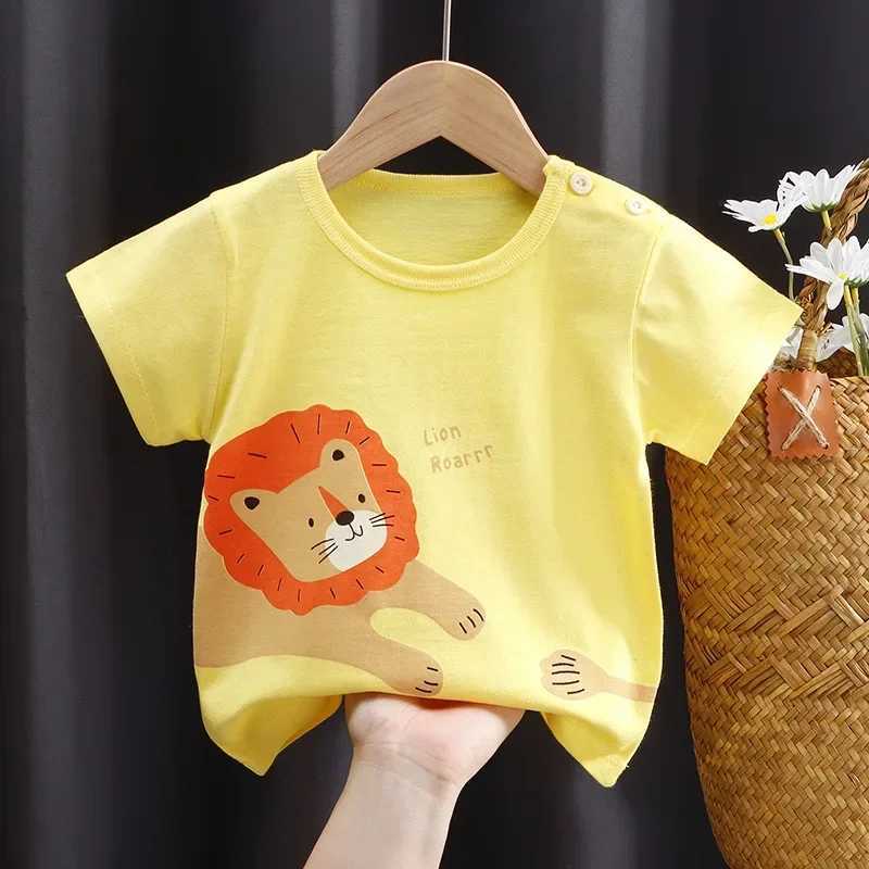 Baby Summer T-shirts Kids Toddler Childrens Clothing Cartoon Print Cotton Tee Tops Boys and Girls ClothesT250320