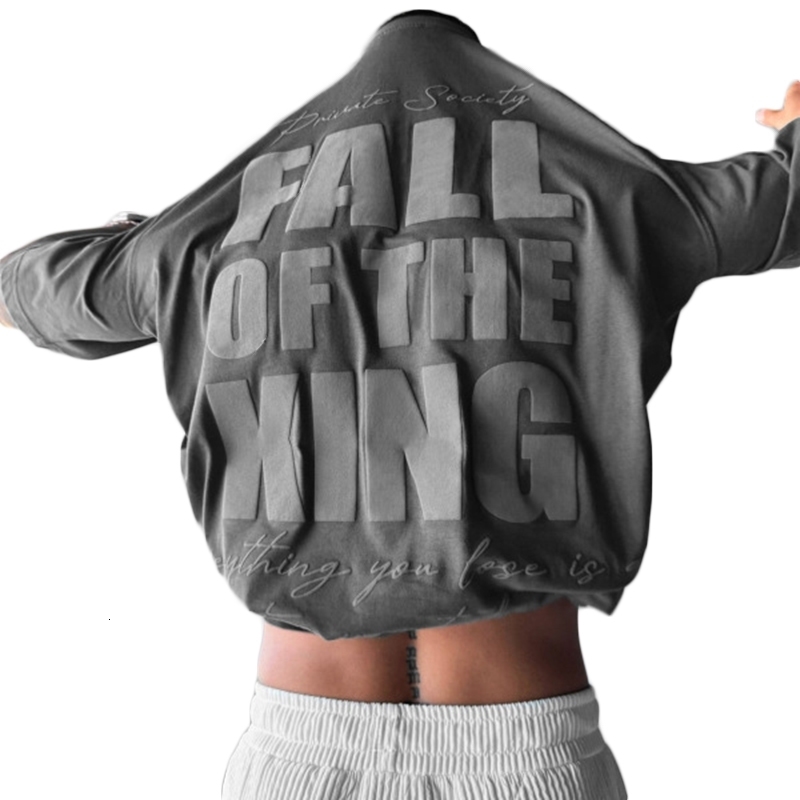 Retro letter printed mens Tshirt for spring and summer casual Oneck short sleeved street wear hiphop loose latte art 250319Z