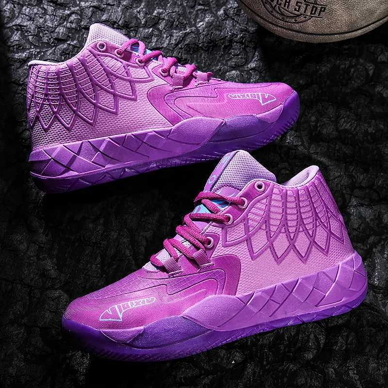 Fashionable mens and womens basketball shoes breathable sports shoes indoor main coach anti slip and wear-resistant high top sports shoesW250320