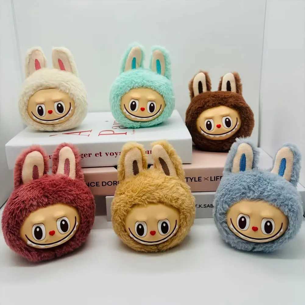 Labubu plush monster toy keychain PP cotton Kawaii plush doll keychain cartoon filled toy keyringXJ250319