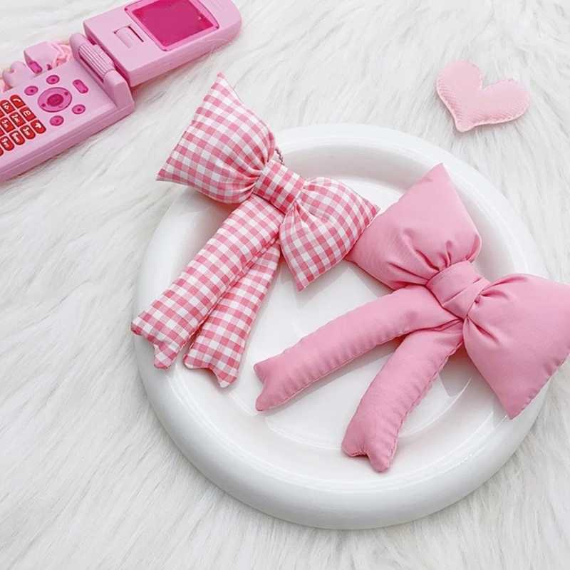 Bowknot Keychain Bag Pendant Soft Cotton Keyring Fashionable and Accessory for Backpack HandbagXJ250319
