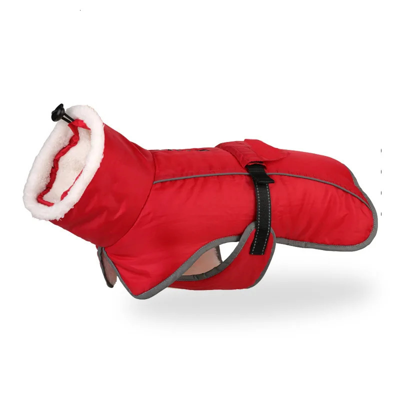 Large dog jacket warm clothing winter French bulldog reflective cold weather pet snow 250318