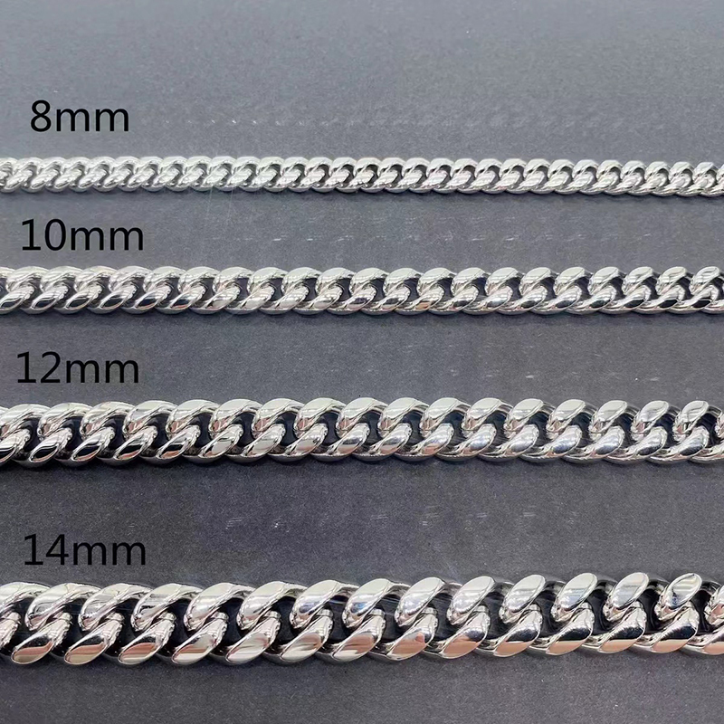 Custom12-14mm Stainless Steel Men Moissanite Cuban Necklace 925 Silver Buckle Miami Iced Lab Diamond Link Chain Necklaces