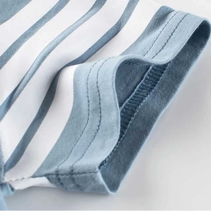 Summer clothing for 2025 Childrens T-shirts boys striped short sleeves selected T-shirts girls short sleeves O-neck cotton tops childrens clothingT250