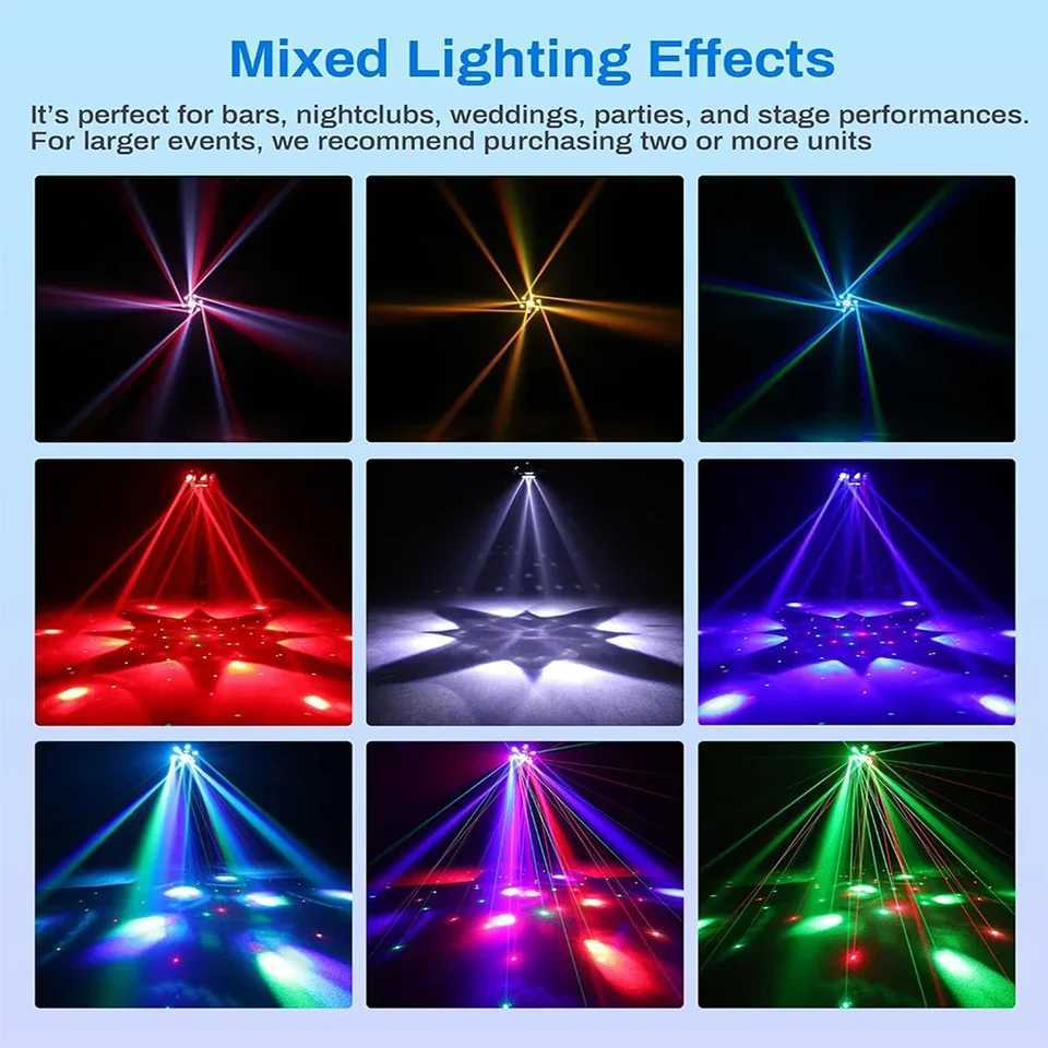 150W mobile headlight RG laser stage light strobe DMX controller DJ disco light RGB rotating party light strip Z250320
