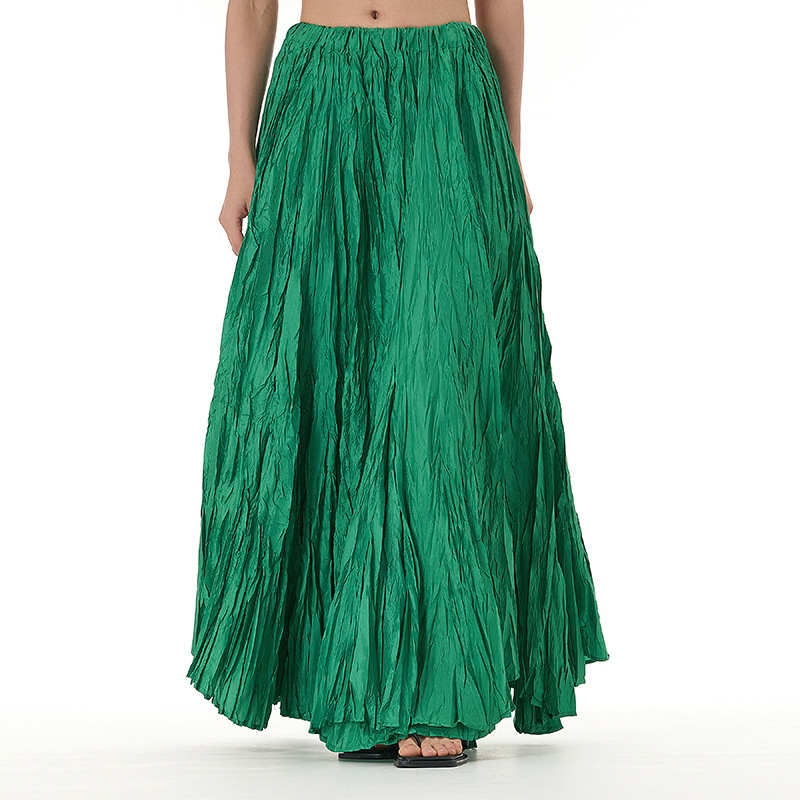 B7360 Master Skirt 2025 Cross-border New Large Size Women's Loose Slimming Oversized Swing Skirt