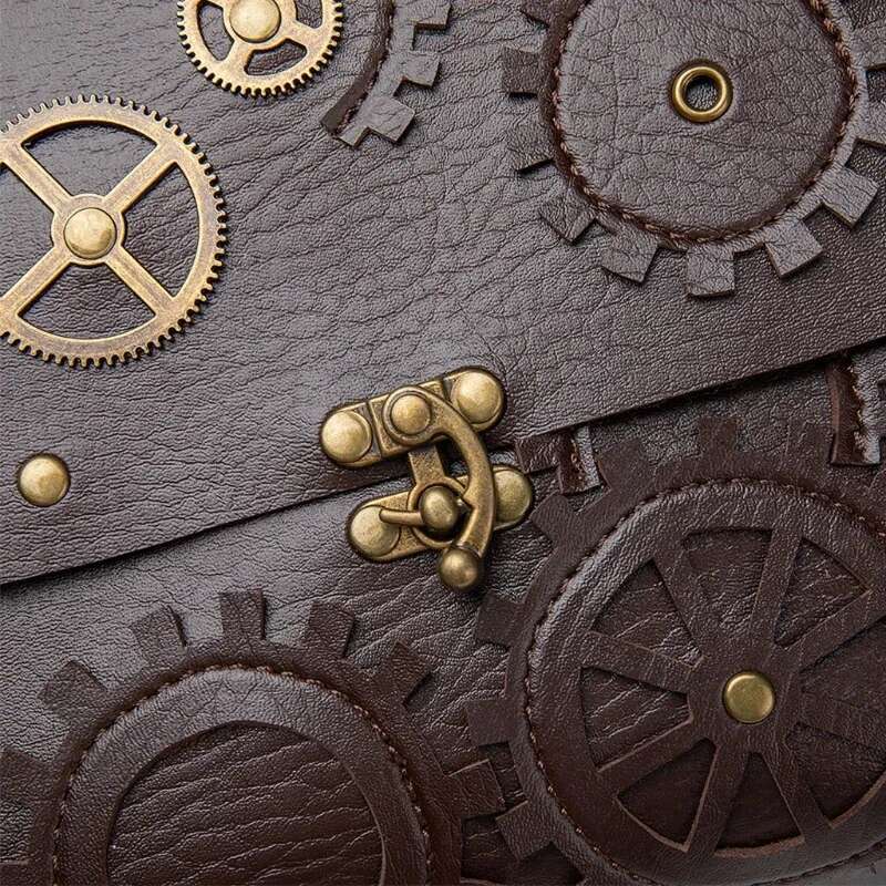 Retro Steampunk Women Shoulder Bags Vintage Clock Money Clutch Handbag Daily Ladies Casual Crossbody Purse Fashion Personality A