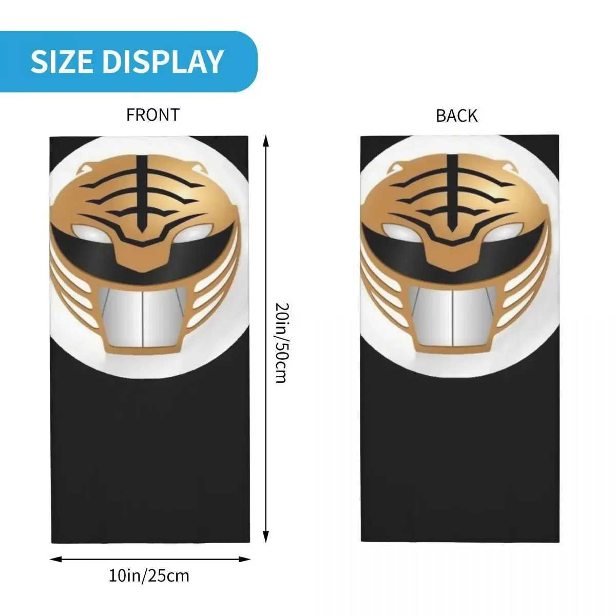 Morphin Power Ranger - White Ribbon Neck Gated Printed Face Mask Scarf Warm Strap CyclingXJ250320
