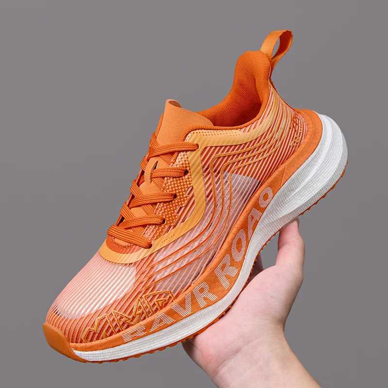 2024 new mens sports shoes mesh breathable professional carbon board sports running shoes anti slip and shock-absorbing training shoes Y250320