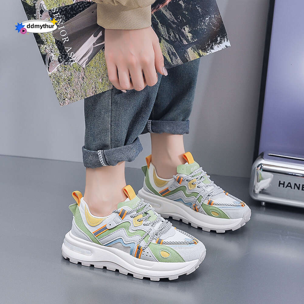 CRLAYDK 2024 Women's Chunkt Platform Sneakers Mesh Breathable Dad Shoes Casual Lace-Up Walking Fashion Running Sports Tennis ddmythur