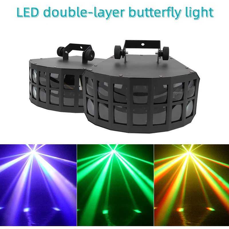 DJ light LED double-layer butterfly light full color Double Layer Butterfly Light Portable Aluminum Alloy Stage Light Bar Disco Z250320