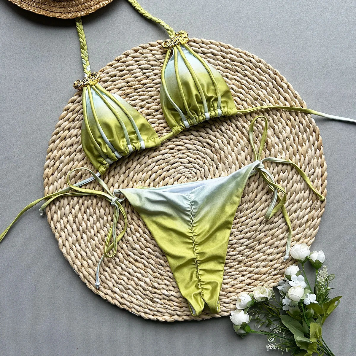 Bikini Sexy Tie Dye Split Women Swimwear Women 250319