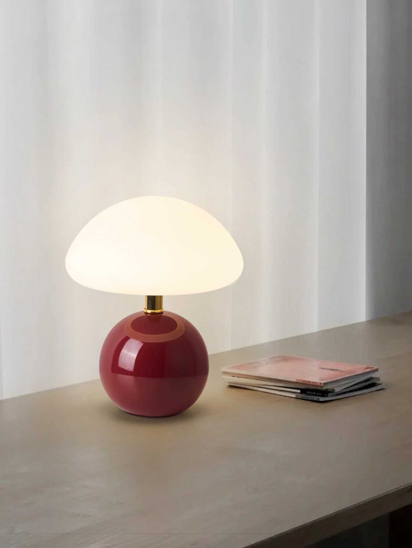 Led table lamp for bedroom Lamp bedside table White/pink/red/beige/orange stromatolite moon desk Mood light Room decorating item Z250320