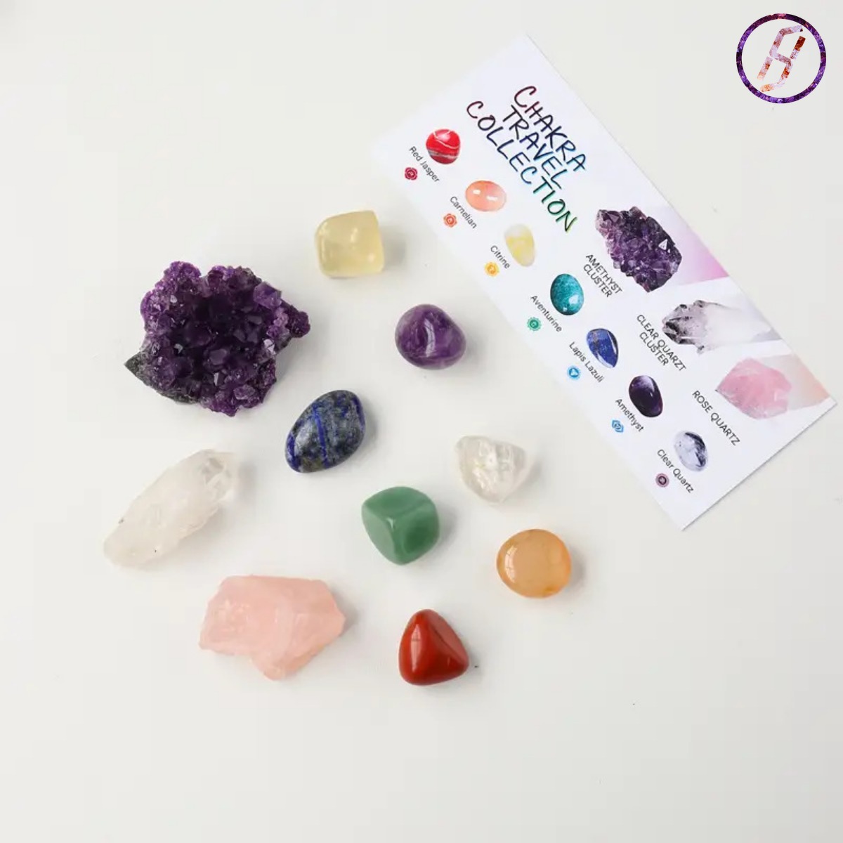 7 Chakra Healing Stones Set Natural Crystals for Energy Balance and Meditation (With Free E-Book) Natural Crystal Gift for Meditation