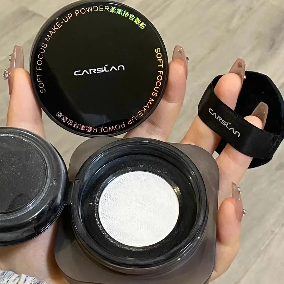 CARSLAN Black Magnetic Transparent Loose Powder Waterproof Durable Matte Oil Control Makeup Cosmetics Rare Beauty 250319