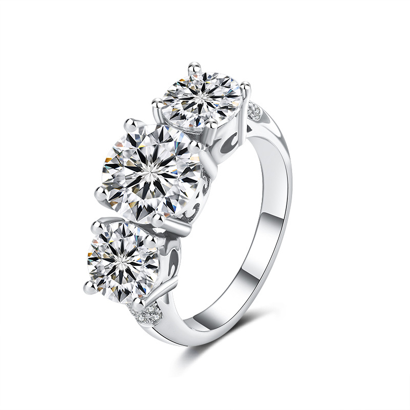sterling sier pass dia tester 4/5CT VVS1 D color moissanite ring designer for women girl wedding engagement rings jewelry woman gift with box