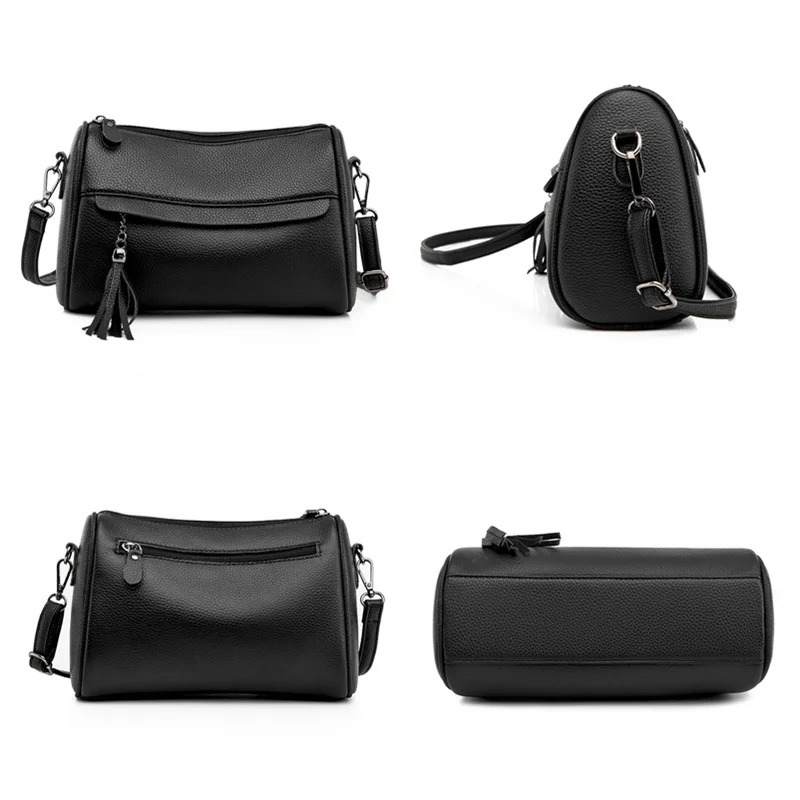 Womens leather handbag small shoulder bag cross shaped pillow fashionable messenger bag womens retro leather handbag 250318